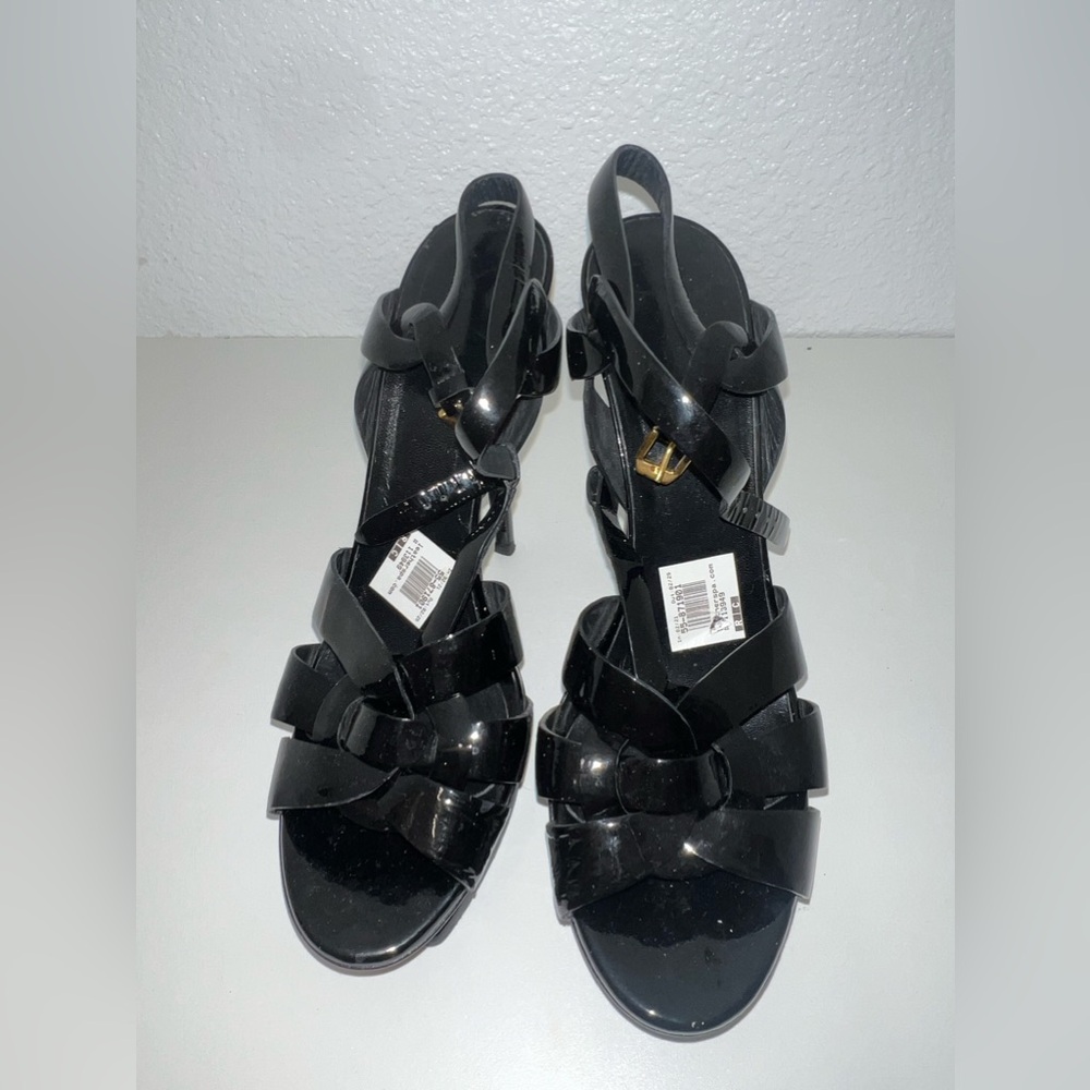 Yves Saint Laurent Black Strappy Sandals